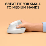Logitech Lift for Mac Wireless Vertical Ergonomic Mouse, Bluetooth, Quiet Clicks, Silent Smartwheel