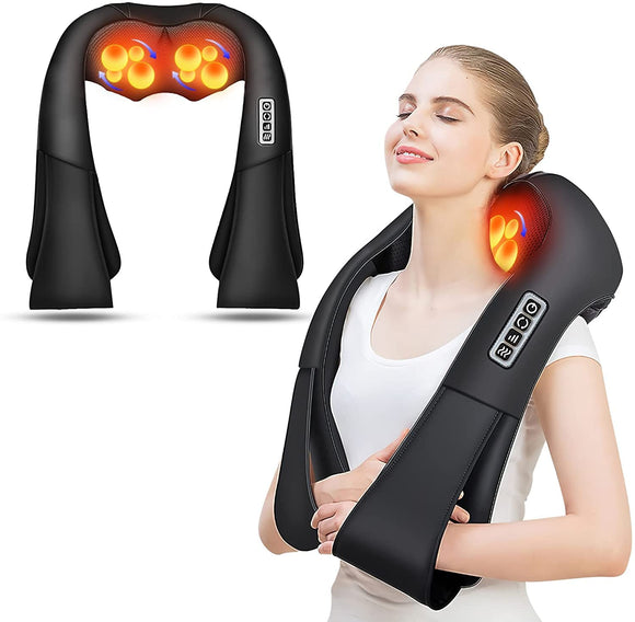 Back and Neck Massager, Back Massager Deep Tissue Kneading Massager Neck and Shoulder Massager with Heat AERLANG