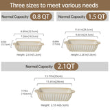 Feenmai Casserole Dish for Oven, Ceramic Baking Dishes Set, Vintage Hobnail Bakeware Sets of 3, Rectangular Baking Pan, Deep Lasagna Pan with Handle for Cake, Wedding Kitchen Gift, 13.77“/11.6"/8.85"
