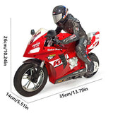 ZAVEIOP Remote Control Motorcycle, High Speed Self Balancing Single Wheel Stunt RC, 1/6 Scale 360 Rotating LED Flashlight Toy, Best Xmas Gift for Boys & Girls, Blue