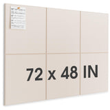 MaxGear Extra Large Bulletin Board 72" x 48", Light Tan Felt Wall Tiles
