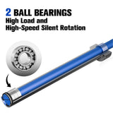 RitFit Elite 7ft Olympic Barbell, Robust 45lb Barbell for Weightlifting and Powerlifting, Superior Olympic Bar with Exceptional 500lbs Load Capacity, Weight Bar for 2” Standard Plates Sliver/Blue