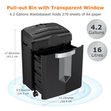 Bonsaii 12 Sheet Micro Cut Paper Shredder | 60-Minute Continuous Run Time | Home Office Heavy Duty Shredder for CD, Credit Card