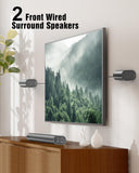 Hiwill 4.1ch Sound Bar with Dolby Atmos, 300W Sound Bar for Smart TV with Subwoofer, 2 Front Surround Speakers, Soundbar for TV Speaker, Adjustable Bass, Surround Sound System for TV, A41