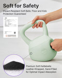 YOTTOY Soft Kettlebell,Kettlebell Anti-Slip Grip Weight for Home Workouts, Kettlebells Set Strength and Safety Guaranteed (15LB-Green)