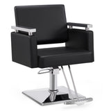BarberPub Classic Hydraulic Barber Chair Styling Salon Chair for Hair Stylist Beauty Spa Equipment 8808 (Black)