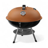 GasOne – 14-inch Portable Barbecue Grill with Thermometer - 3-Point Locking Lid for Heat Preservation – Dual Venting System – Small Charcoal Grill for Backyard, Camping, Boat