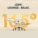FLEXISPOT 2-in-1 Chaise Lounge Chair Indoor with Wheels Footrest 90-165° Reclining Lumbar Support