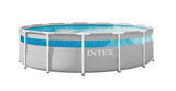 INTEX 26721MZ 14ft x 42in Prism Frame Clearview Premium Above Ground Pool Set: Includes 1000 GPH Krystal Clear Cartridge Filter Pump – 3357 Gallon Capacity – Age Grade 6+