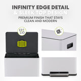 Simpli-Magic Infinity Edge 60 Liter / 16 Gallon Rectangular Hands-Free Extra Large Kitchen Step Trash Can