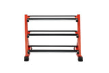 Prime Prosperity Dumbbell Rack 3 Tier Heavy Duty Weight Organizer Dumbbell Storage Stand Holder 1100lbs Capacity Quick Assembly Dumbbell Weight Storage Rack For Home Gym, Red (Rack Only)
