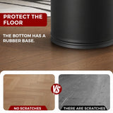 LEASYLIFE 10L/2.6GAL Black Bathroom Trash Can with Swing Lid,Bedroom Garbage can with lid, Small Trash Bin for Bathroom,Bedroom,Office,Living Room,Hotel,Bank