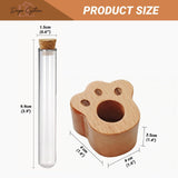 DegoCyhton Cat Whisker Holder, Wooden Clear Glass Jar, Sealed Cork Memorial Vase, Premium Cat Fur Keepsake, Desktop Display Decor Accent, Home Decor for Feline Owners, Thoughtful Pet Lover Gift