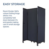 Versare Straightwall Sliding Portable Wall Partition | Freestanding Office Dividers | Locking Wheels