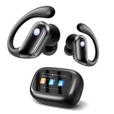 ZZU Wireless Earbuds, Smart Screen Case, Bluetooth 5.4, ENC Clear Calls