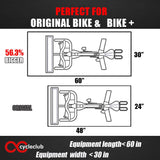 Cycleclub Bike Mat Compatible with Peloton Bike,Elliptical,Treadmill Mat, 6mm Thick, Under Exercise Bike Trainer Pad for Indoor Stationary Spin Bike Gym Equipment Hardwood Floor Carpet Protector Cycleclub