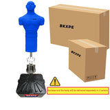 Punching Dummy, Durable Silicone Punching Bag with Large Stable Base for Adults & Kids, Freestanding Training Target for Boxing, Taekwondo, MMA, Home Gym(Blue)