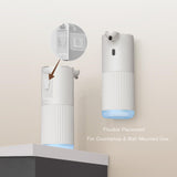 Automatic Soap Dispenser with LED (Battery% & Foam Level), 7000 Uses, 6 Foam Settings, Wall Mount/Countertop, USB-C Rechargeable, for Bathroom Kitchen, White