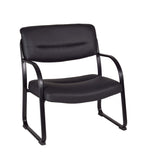 Leather Side & Guest Chair, Big & Tall, Black Regency