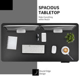 Electric Height Adjustable Standing Desk, Motorized Sit Stand Workstation w/Whole Piece Desk Board (Black) GLOBALWAY