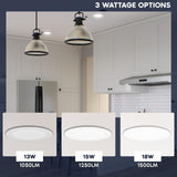 LUXRITE 8-Inch LED Recessed Light with J-Box, Canless Mini Panel Spotlight, 5CCT 2700K-5000K, 13/15/18 Watts, 1050/1250/1500 Lumens, CRI90, Dimmable, 120-277V, IC Rated, Wet Rated ETL Listed (24 Pack)