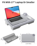 SAIJI Laptop Lap Desk with External Monitor Holder Fits Up to 17" Laptops