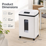 Trishintage Commercial Paper Shredder P7 Micro-Cut High Security 7 Sheets