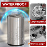LEASYLIFE 4.8GALStainless Steel Bathroom Trash Can with Lid, Silver Trash Can with Flipping Lid, Garbage cans for Kitchen，Living Room,Dental Office，Hotel,Guest Room(4.7gal-Silver)