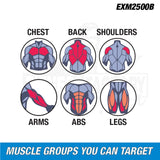 Body-Solid (EXM2500BLPSRSTK) Multi-Station Home Gym Machine, Arm & Leg Strength Training Functional Exercise Workout Station, 210lbs. Red Weight Stack with Leg Press Body-Solid