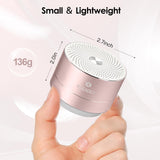 Mini Bluetooth Shower Speaker, IPX6 Waterproof Speaker, with RGB Lights, Mic, Portable Silicone Lanyard, Suction Cup, Clear Sound&Rich Bass, 12h Playtime, Small Pink Gifts for Girls Women