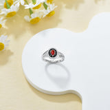 Oseew 2027 Custom Gift Graduation Ring for Women High School (White Gold)