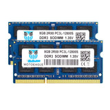 DDR3L-1600 SODIMM 16GB Kit (2x8GB) PC3L-12800S DDR3 1600Mhz 2Rx8 1.35V Dual Rank RAM for Laptop