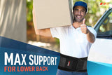 FEATOL Back Brace for Lower Back Pain, Back Support Belt for Women & Men (Size XL, Waist 38"-44.1)