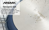 MsMk Non stick frying pan set with lid Blue, 12-inch Durable skillet, Titanium and Diamond Non Stick Non-Toxic Coating From USA