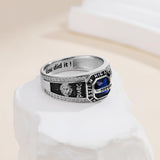 Oseew 2027 Men College Graduation Class Ring (White Gold)