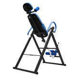 Kathring Inversion Table for Back Relief, Foldable Heavy Duty Fitness Equipment with Adjustable Height, Blue and Black, 330 lbs Weight Capacity, 59.84 Inch Height