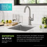 KRAUS Oletto Single Handle Kitchen Bar Faucet in Spot Free Stainless Steel, KPF-2822SFS