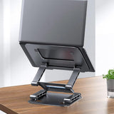 DTTLYQF 3-Layer Adjustable Laptop Stand Aluminum Alloy Portable Foldable Cooling Computer