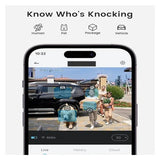 FMDARJXWHCP 2K Doorbell Camera Wireless -Video Doorbell with Chime Ringer