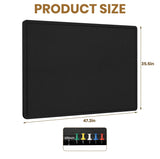 Large Cork Bulletin Board 48" x 36", Felt Pin Board, Black