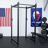 Titan Fitness T-3 Series Black Short Power Rack, 36in Depth, 1,100 LB Capacity Cage for Weightlifting and Strength Training