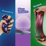 WATERELF 3Pc Easter Egg Galaxy Slime for Kids, Easter Basket Stuffers Fidget Sensory Artistic Therapy Slime Toys for Boys Girls Adults, Stress Relief Non-Sticky - Each 420ml 18oz - Green/Blue/Purple