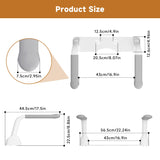 Toilet Safety Rails for Seniors, Super Heavy Duty Handicap Toilet Rails with Foldable Handles, Toilet Safety Frame Rails with Arms for Disabled Pregnant, Toilet Assistance for Elderly