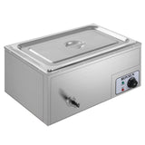ROVSUN 2-Pack 21QT Full Pan Commercial Food Warmer, 110V Stainless Steel Bain Marie Buffet Electric Food Warmer, Stove Steam Table with Temperature Control & Lid for Parties, Catering, Restaurants