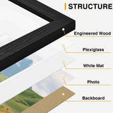 decorUhome 15 Pack Assorted Picture Frame Set for Wall & Tabletop, PF15MTC