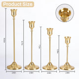 Sunnyfuture Candlestick Holders, 12PCS Taper Candle Holder for Candlesticks, Gold Candle Holders for Table Centerpiece, Wedding, Party