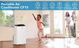 GarveeHome 15,000 BTU Portable Air Conditioner – 3-in-1 Cooling, Fan & Dehumidifier – Quiet ≤54dB – LCD Remote, 24H Timer – Air Purification – Window Kit – Dark Top Cover