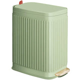 Slim Trash Can for Bathroom with Air Freshener Soft Close Lid, 6 Liter/ 1.6 Gallon Stainless Steel Garbage Can with Removable Inner Bucket  (GREEN)