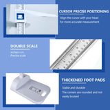 JJFFTAO Aluminum Alloy Height Measurement 5-Section Portable Height Measure 8-82 inch/20-210 cm/Unit with cm & inch for Offices, Gyms, School and Physical examinations