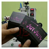 Embossing Machine, Pneumatic Multifunctional Heat Transfer Press Embossing Machine with Stand Foil Paper Optional for Leather Wood Stamping(5ml)